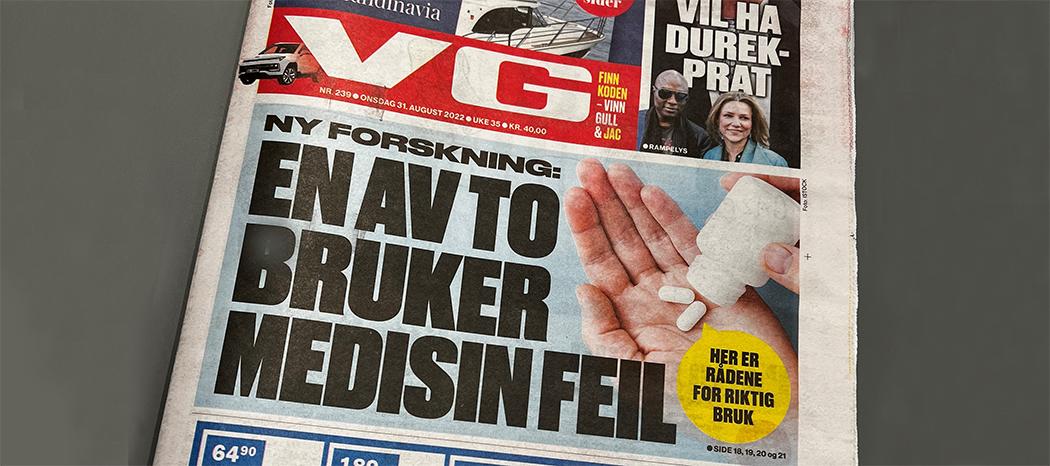 Faksimile fra VG-artikkel En av to bruker medisin feil
