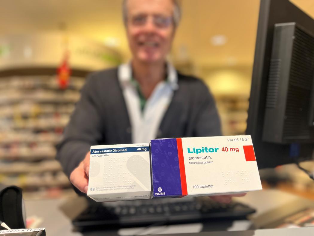 Bilde av apoteker Stein med to legemidler mot høyt blodtrykk