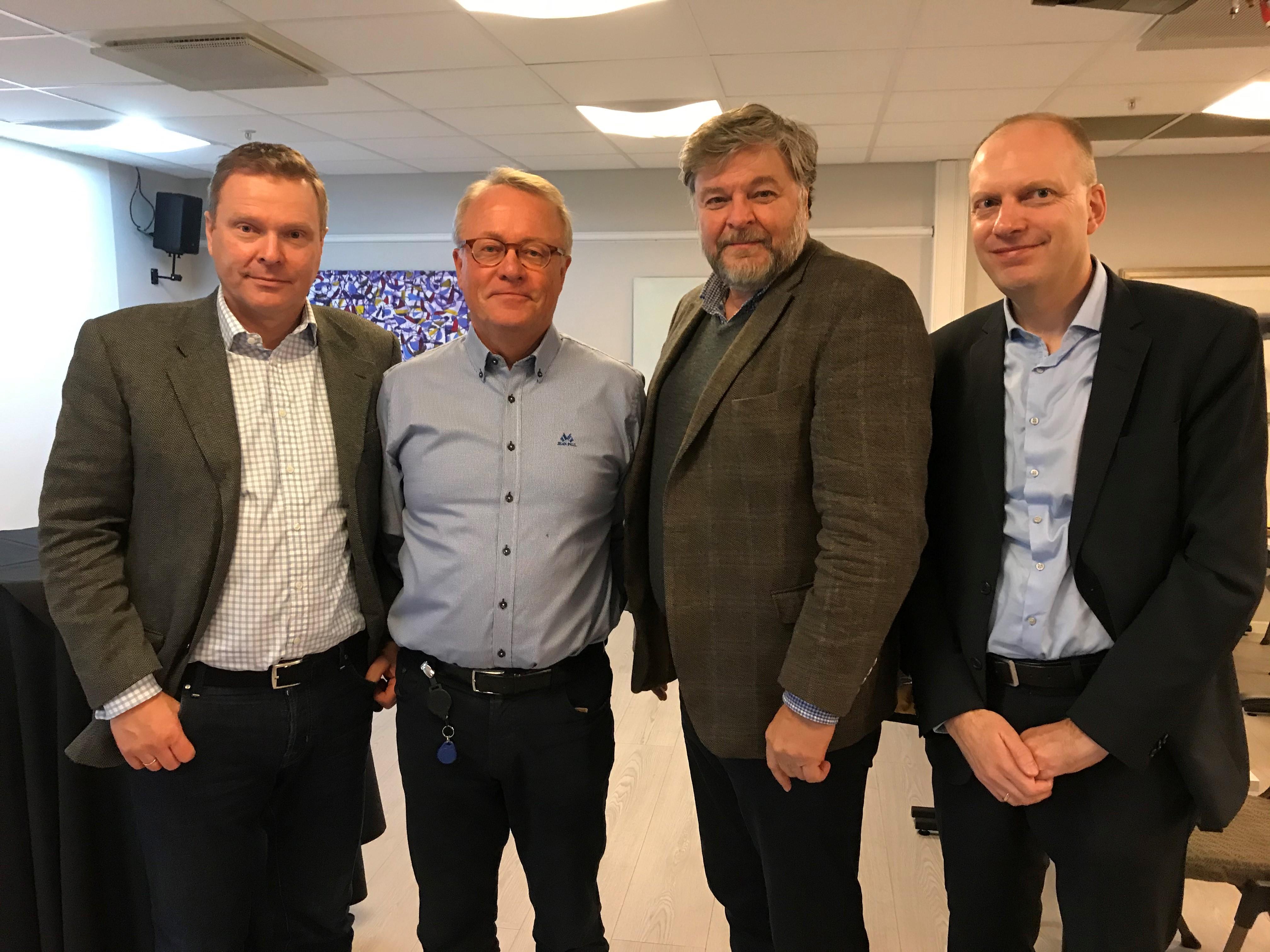 Øystein Askim, Oddbjørn Tysnes, Steinar Madsen og Erling Ultveit innledet om legemiddelmangel.