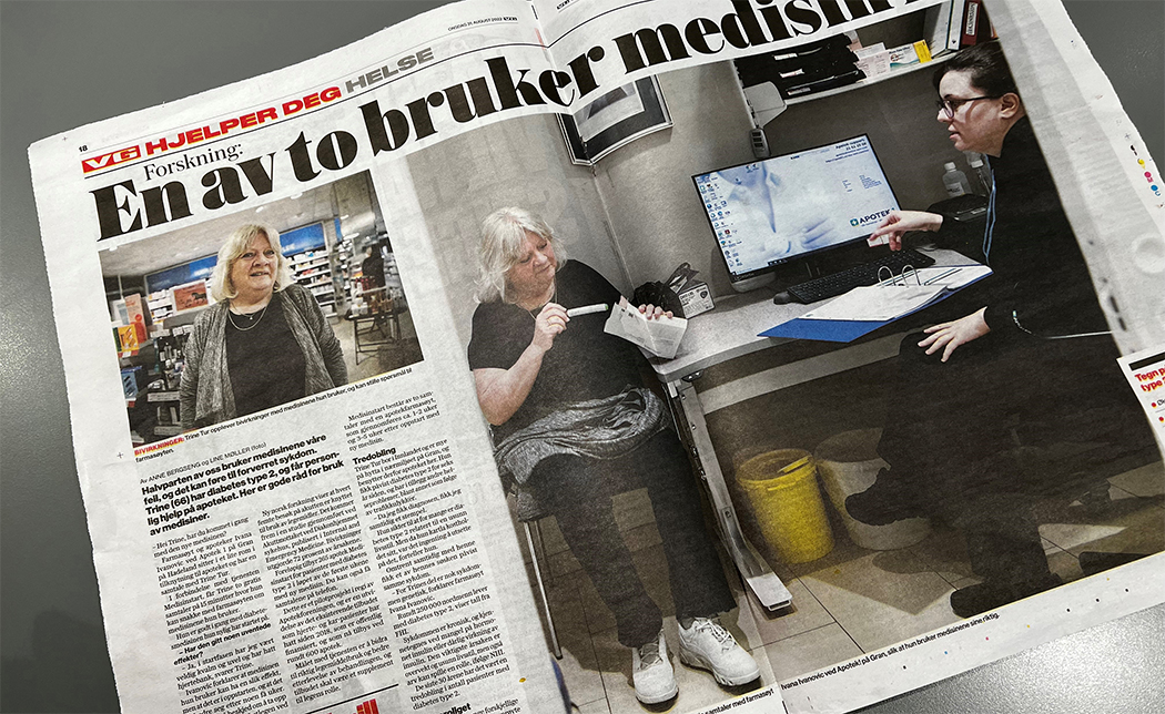 Faksimile fra VG-artikkel En av to bruker medisin feil