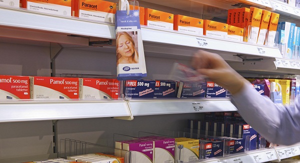 Paracetamol ut av butikkene i Sverige 